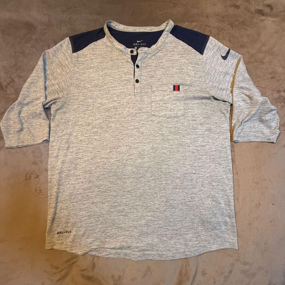 Nike Ole Miss short sleeve henley t-shirt Size L - 0265